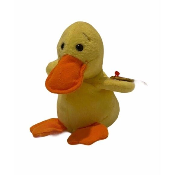 Ty 1994 The Beanie Baby Quackers the Duck Collectible Plush Toy - Picture 1 of 8
